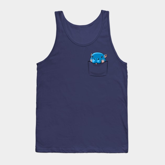 Baby Hippo in your pocket Tank Top by albertocubatas